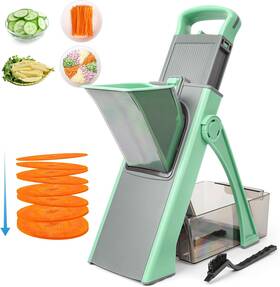 005-1 Xaycdehn Safe Mandoline Slicer 5 In 1 Vegetable Chopper Food Potato Cutter Adjustable