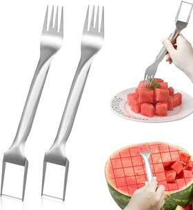 2025upgrade Xiangcheng 445023861888 2-in-1stainlesssteelfruitcutter Watermelon Cutter Tool Dual Head Sta