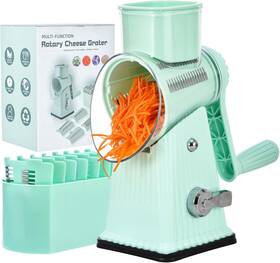 Xilrvna 313057522518 Rotary Cheesegrater Vegetable Shredder 5 In 1 Cheesegraterwithhandleedd