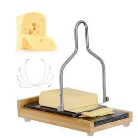 Xinglinsaiter 692964451365 Cheese Slicer With 4 Cutting Wires High And Low Marble Table Top Wire