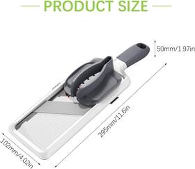 Yamjug 445030779756 Multi Handheld Mandoline Slicer - Adjustable Stainless Steel Blade Veget