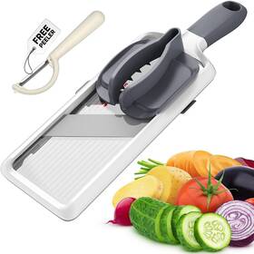 Yamjug 744759447449 Handheld Mandoline Slicer Adjustable Stainless Steel Vegetable Cutter