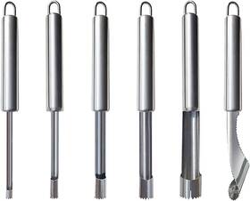 Yiasangly 726084276406 6 Pcs Jalapeno Pepper Corer Seed Remover Zucchini Cucumber Chili Deseeder