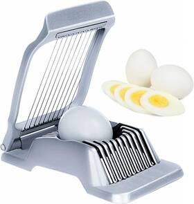 Yirock 445024444400 Egg Slicer For Hard Boiled Eggs Heavy Duty Aluminum Body And Stainless Steel Wir