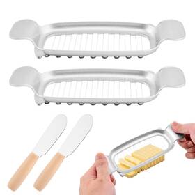 22429539 Yosinxu 2 Pcs Butter Slicer Cutter Aluminum Alloy Multipurpose General Silver
