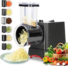 Yotan 726084650251 Electric Cheese Grater Slicer Shredder With 6 Blades 250w Salad