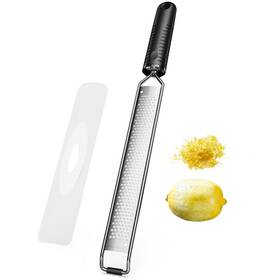 Zsp-002 Yozxviu Lemon Zester With Non-slip Handle Cheese Grater For Kitchen 15 Inch Black