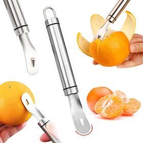 Yuanxiang 445017663634 Stainless Steel Orange Peeler Easy To Peel Long Handle Citrus