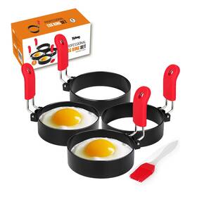 Yubng 654070577049 3 Inch Stainless Steel Egg Rings For Mcmuffins 4 Pack Molds Fry