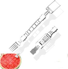 Y019 Yyhdtyfy 2 Pcs Watermelon Cutter Slicer Tool 2-in-1 Stainless Steel