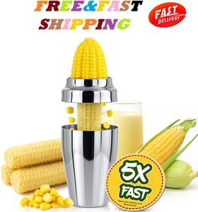 Pxz-us-084 Yyp Corn Cutter Peeler Cob Stripper With Cup No Splatters Or Mess 304 S