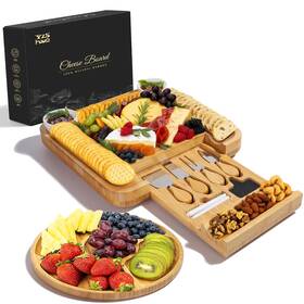Gl-0110up Yzs Housm Bamboo Charcuterie Boards Set -unique Cheese Board With Accessories - Per