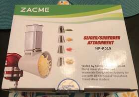 Np-k019 Zacme Aqyh3 Slicer Shredder Attachment Used With Kitchen Aid By