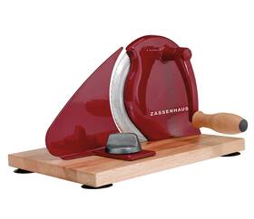 M072075 Zassenhaus Manual Bread Slicer Hand Crank Home 11.75 Inch X 8 Red