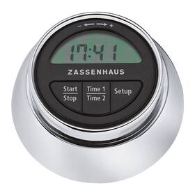 M072211 Zassenhaus Magnetic Retro Digital Kitchen Timer 2.75-inch Silver