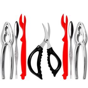 Zaugontw 657842455019 7 Pcs Seafood Tools Set Stainless Steel Crab Leg Crackers Lobster Utensils