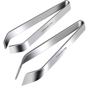 Zaugontw 657842455750 Fish Bone Tweezers Professional Stainless Steel Flat And Slant Pliers Set For