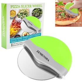 Zemensha 643781384893 Pizza Cutter With 4.5 Inch Sharp Removable Blade And Protective Retractable Cove