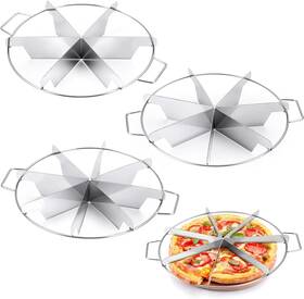 Jne-ziliny-272 Ziliny 3 Pieces 8-cut 7-cut And 6-cut Cutter 10.6 Inches Diameter Stainless Steel Rust