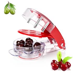Kyiurz3 Zioliopaner Cherry Pitter Stainless Steel And Plastic Red 7.68 Inch X 4.33 2.36 6 Cherr