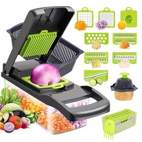2318007 Zividodo Vegetable Chopper Onion Mandolin Slicer 13 In 1 Food Multif