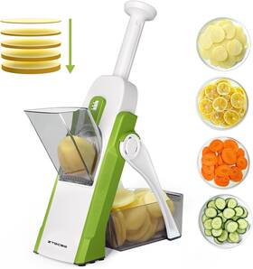 Js001-1 Ztqcsq Safe Mandoline Slicer For Kitchen Vegetable And Food Cutter Thickness Green