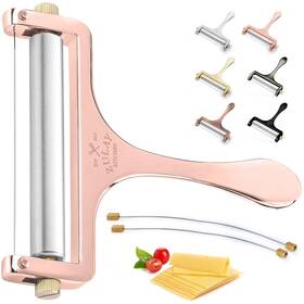 Zulay Kitchen 195702000189 Cheese Slicer With Adjustable Thickness - Wire For Mozzar