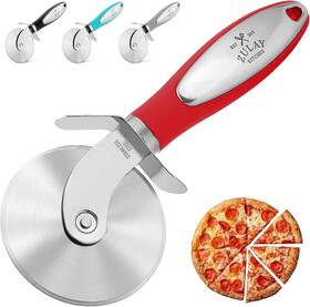 Zulay Kitchen 195702012892 Stainless Steel Pizza Wheel Large Sharp Easy Clean Non-slip Handle