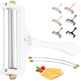 Zulay Kitchen 195702017651 Stainless Steel Wire Cheese Slicer - Adjustable Hand Held C