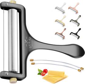 Zulay Kitchen 445034312348 Stainless Steel Wire Cheese Slicer - Adjustable Hand Held C