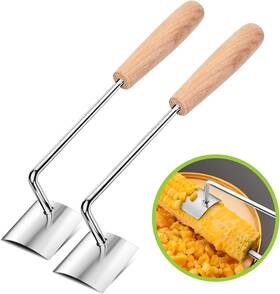 Zya2024 Zyapril 2pc Corn Peeler Stripper On The Cob Remover Efficient Silver