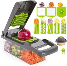 Zz Life 860010535585 15-in-1 Vegetable Chopper Efficiently Slice And Dice Veggies With 8 Different