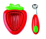 Joie Msc International Strawberry Hull And Slice, 2-PIECE Set, Red. Fixed Price $21.63.