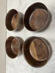 Vintage Solid American Walnut Salad Bowl Set Of 4. Fixed Price $20.00.