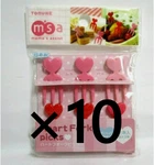 10PACK Torune Lunch Box Bento Decoration Food Picks Heart 12PCS. Fixed Price $11.24.