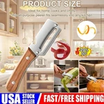 1PC Stainless Steel Peeler With Wooden Handle Fruit & Vegetable SLICER-2026 Hot. Fixed Price $10.43.
