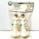 Vintage Wilton Cake Toppers Wedding Nos Bridesmaids White Dress Pack Of 2. Fixed Price $15.98.