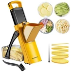 Supmakin Upgrade Safe Mandoline Slicer, Multi Vegetable Large, Yellow. Fixed Price $65.95.