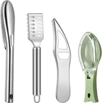 Honoson 4 Pieces Stainless Steel Fish Remover Cleaner Kitchen. Fixed Price $17.57.