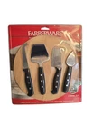 Farberware 5 Piece Cheese Set Spade Cleaver Knife Plane And Board Nip. Fixed Price $20.27.