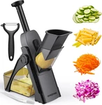 Safe Mandoline Slicer For Kitchen, 5 1 Vegetable Chopper, French Fry Cutter. Fixed Price $77.99.