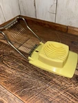 Vintage Ekco Yellow Egg Slicer Kitchen Gadget Stainless Steel Ready To Use. Fixed Price $7.99.