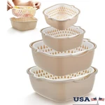 8 Piece Drain Basket Strainer Set Washing Fruits Vegetables Kitchen Organizer Us. Fixed Price $18.37.
