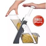 Safe Mandoline Slicer 5 1 Vegetable Chopper Food Potato Cutter Adjustable**++. Fixed Price $14.64.