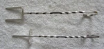 Twist Handle Sterling Silver Lemon Berry Olive Fork Bar Cocktail Tool 2 Pc Set. Fixed Price $93.60.