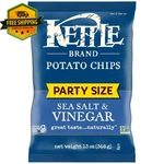 Kettle Brand Sea Salt & Vinegar Potato Chips, Party Size, 13 Oz. Fixed Price $5.98.