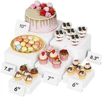 Buffet Risers 6 Pcs Set White Food Display Stands Cake Holder 24172 Lifewit Cube. Fixed Price $59.99.