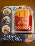 New Crinkle-cut Fries Bag Clips 12-PC French-fry Design Magnetic Storage Holder. Fixed Price $12.38.
