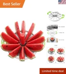 Elegant Stainless Steel Melon Slicer 13-INCH Round Cutter For Perfect Fruit. Fixed Price $42.00.
