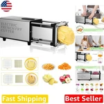 Electric French Fry Cutter: Pro Stainless Steel Slicer, 2 Blades, Home/commer.... Fixed Price $159.98.